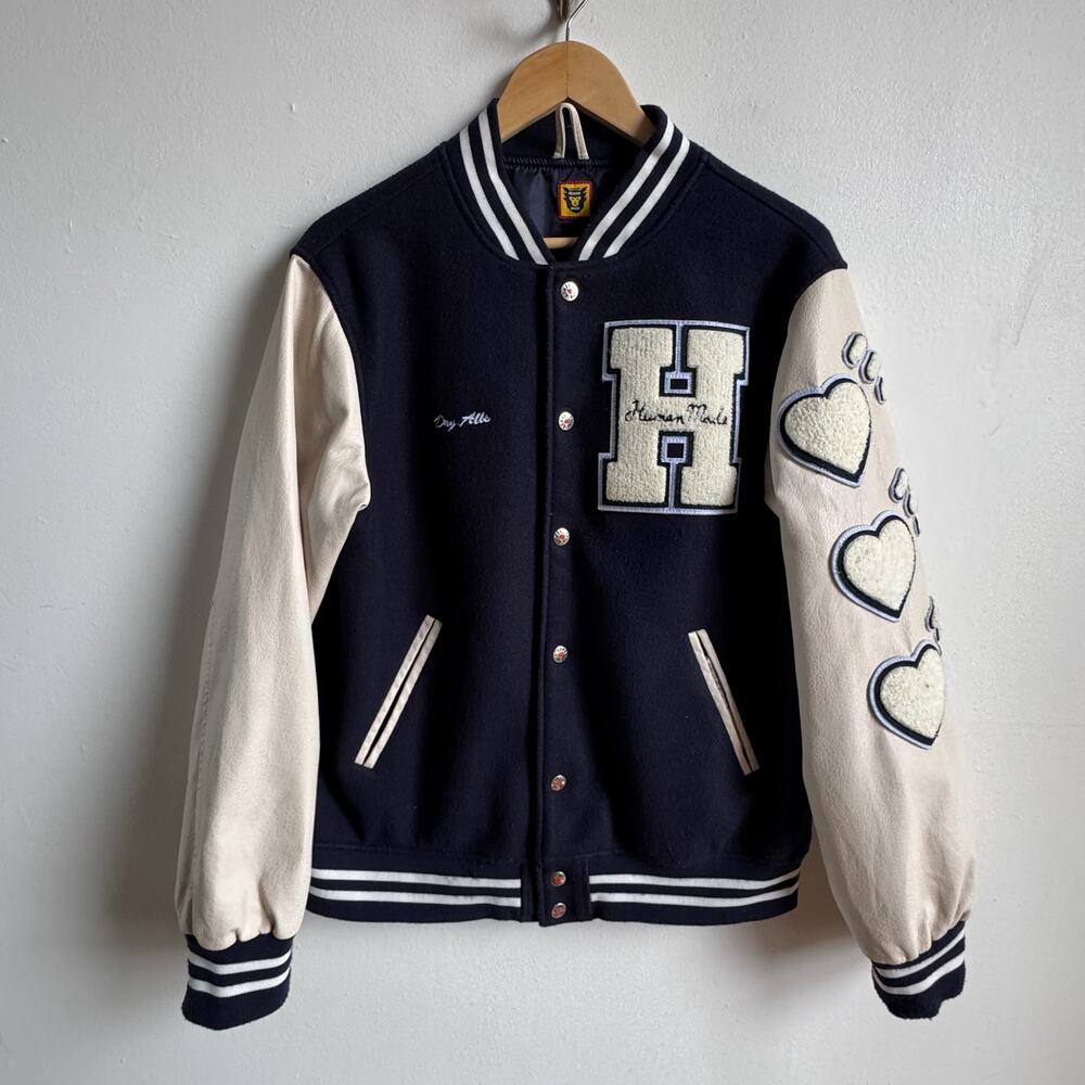Rare HUMAN MADE Navy Varsity Jacket